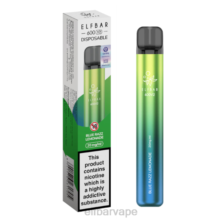 ELFBAR SOUTH AFRICA | 8TJRH13ELFBAR 600V2 Disposable Vape - 20mg Blue Razz Lemonade