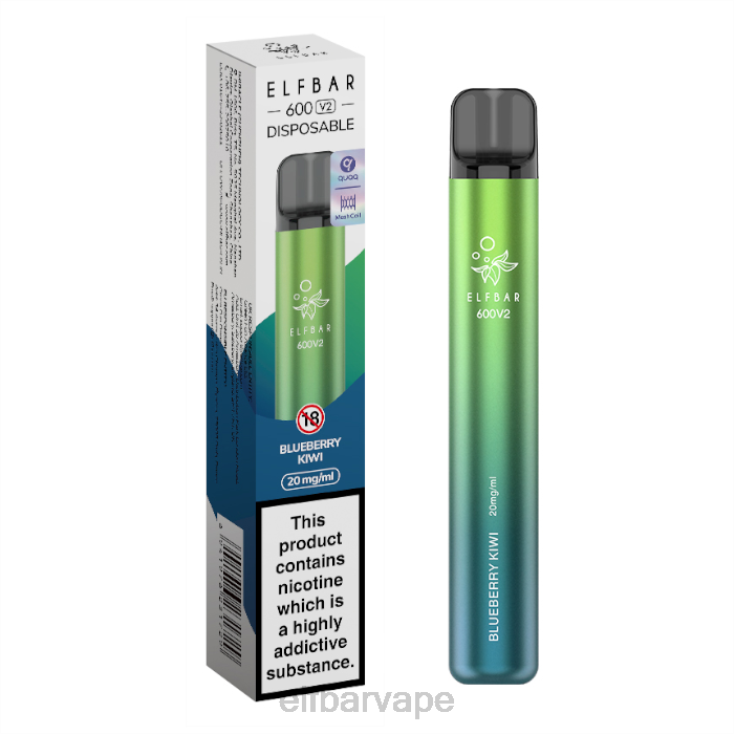 ELFBAR SOUTH AFRICA | 8TJRH23ELFBAR 600V2 Disposable Vape - 20mg Blueberry Kiwi