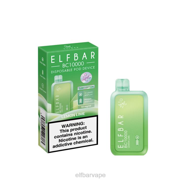 ELFBAR SOUTH AFRICA | 8TJRH343 ELFBAR Disposable Vape New BC10000 10000Puffs Lemon Lime