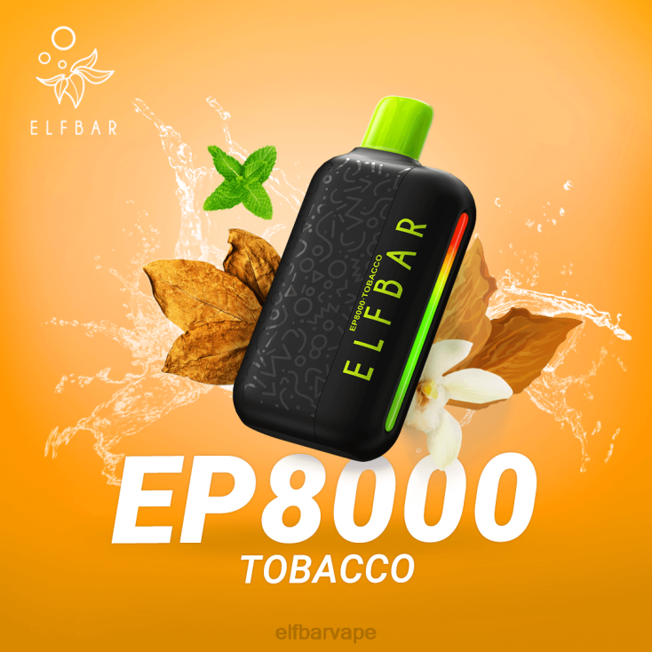 ELFBAR SOUTH AFRICA | 8TJRH363 ELFBAR Disposable Vape New EP8000 Puffs Tobacco