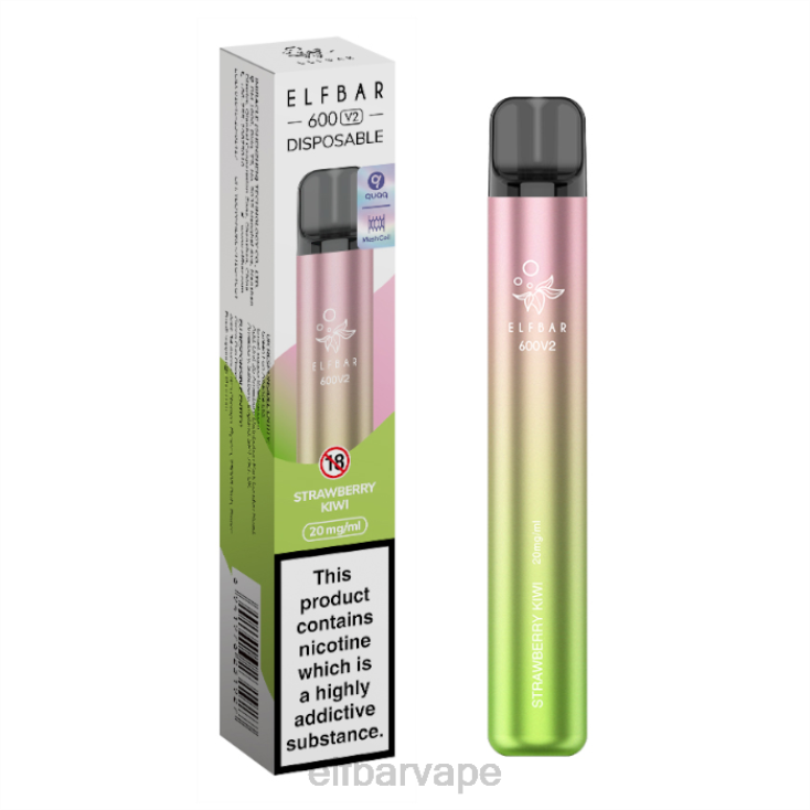 ELFBAR SOUTH AFRICA | 8TJRH3ELFBAR 600V2 Disposable Vape - 20mg Strawberry Kiwi - Click Image to Close