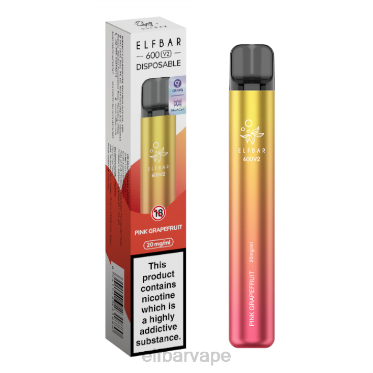 ELF BAR CAPE TOWN | 8TJRH19ELFBAR 600V2 Disposable Vape - 20mg Pink Grapefruit