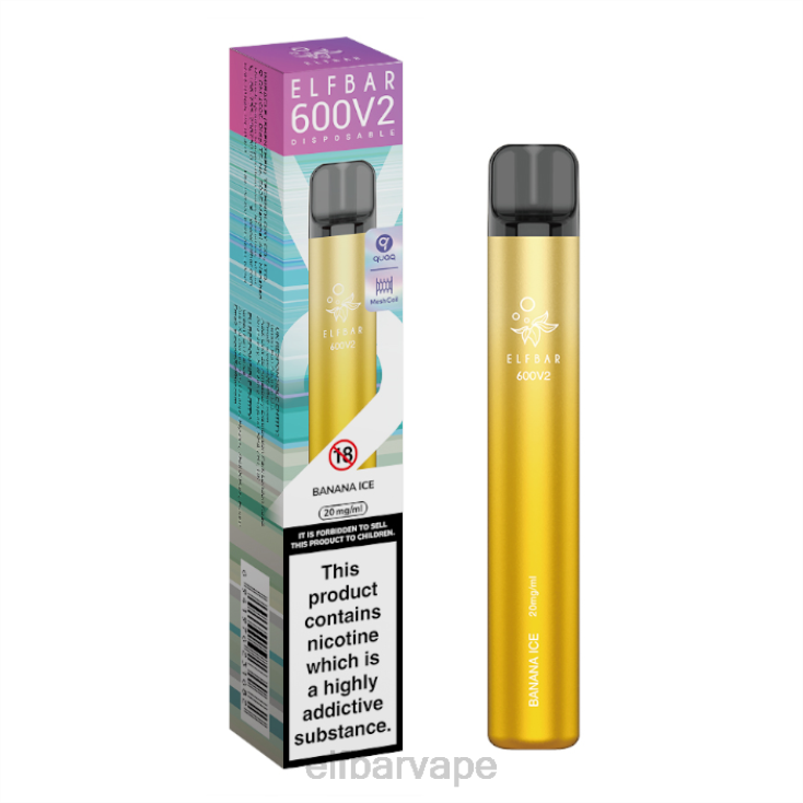 ELF BAR CAPE TOWN | 8TJRH9ELFBAR 600V2 Disposable Vape - 20mg Banana Ice