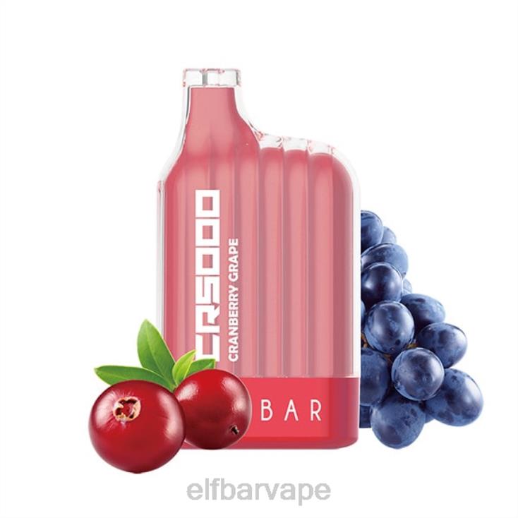 ELF BAR SOUTH AFRICA | 8TJRH328 ELFBAR CR5000 Disposable Vape 5000 Puffs Cranberry Grape