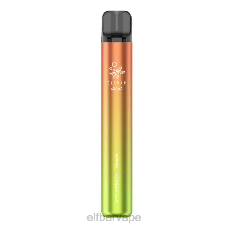 ELF BAR VAPE | 8TJRH11ELFBAR 600V2 Disposable Vape - 20mg Apple Peach