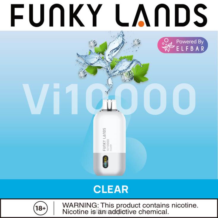 ELF BAR VAPE | 8TJRH471 ELFBAR Funky Lands Disposable Vape Vi10000 Puffs Clear