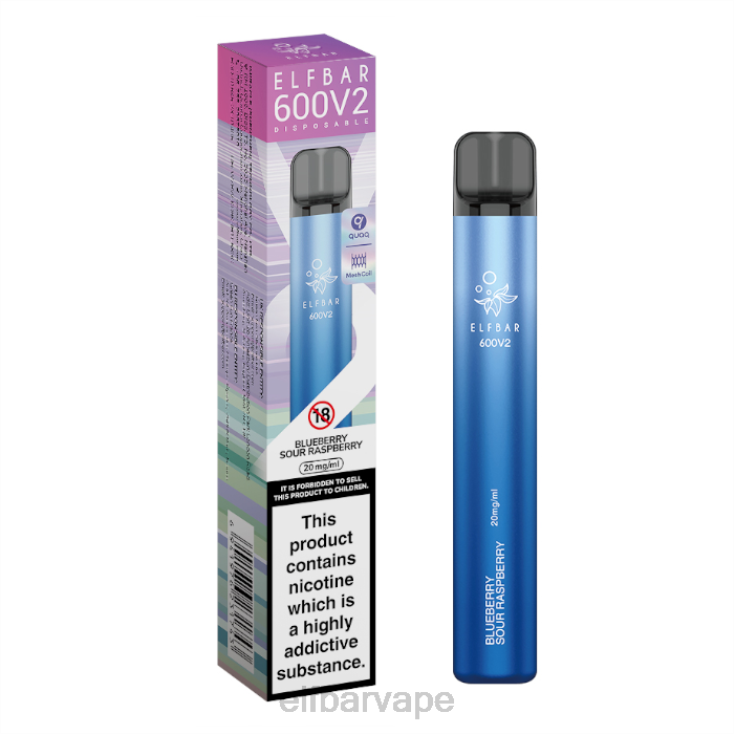 ELF BAR VAPE CAPE TOWN | 8TJRH10ELFBAR 600V2 Disposable Vape - 20mg Blueberry Sour Raspberry