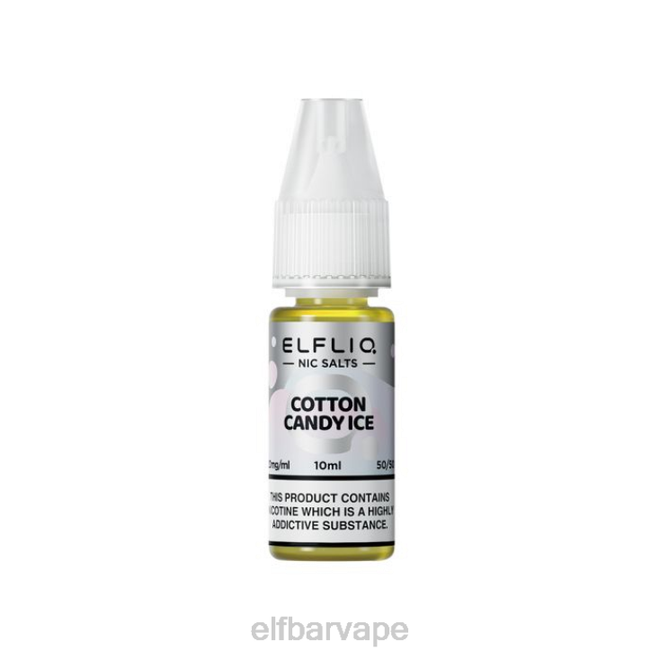 ELFBAR SOUTH AFRICA | 8TJRH213ELFBAR ELFLIQ Cotton Candy Ice Nic Salts - 10ml-10 mg/ml Classic