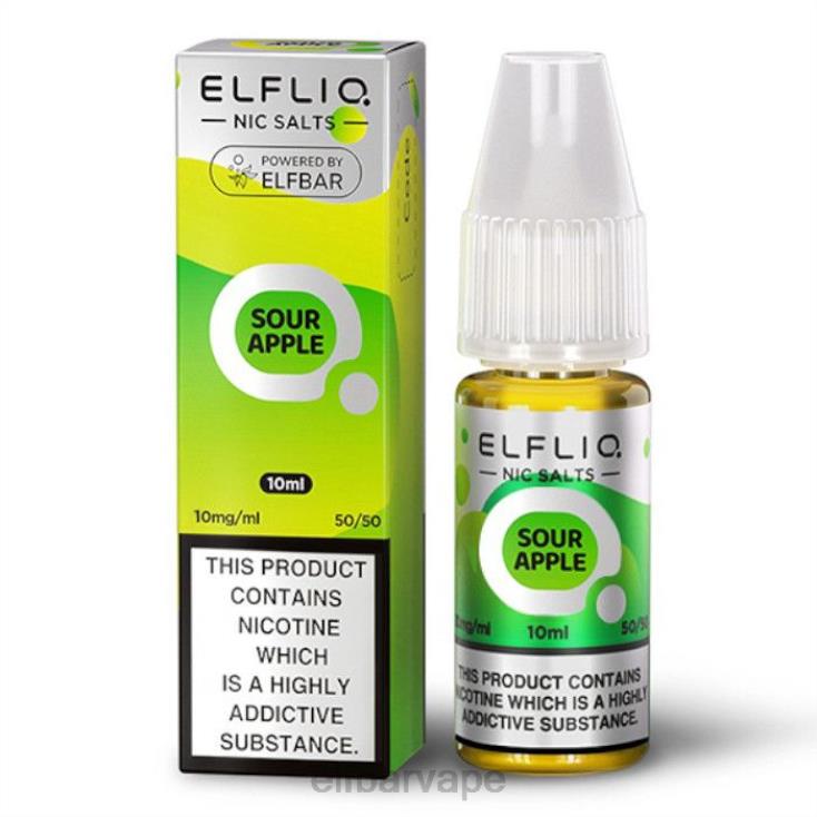 ELF BAR CAPE TOWN | 8TJRH169ELFBAR ElfLiq Nic Salts - Sour Apple - 10ml-10 mg/ml Classic