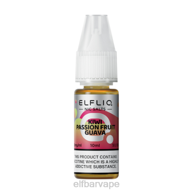 ELF BAR CAPE TOWN | 8TJRH209ELFBAR ELFLIQ Kiwi Passion Fruit Guava Nic Salts - 10ml-10 mg/ml Classic