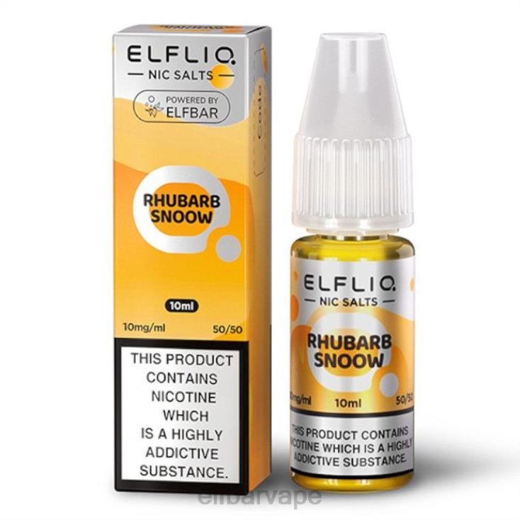 ELF BAR VAPE | 8TJRH171ELFBAR ElfLiq Nic Salts - Rhubarb Snoow - 10ml-10 mg/ml Classic