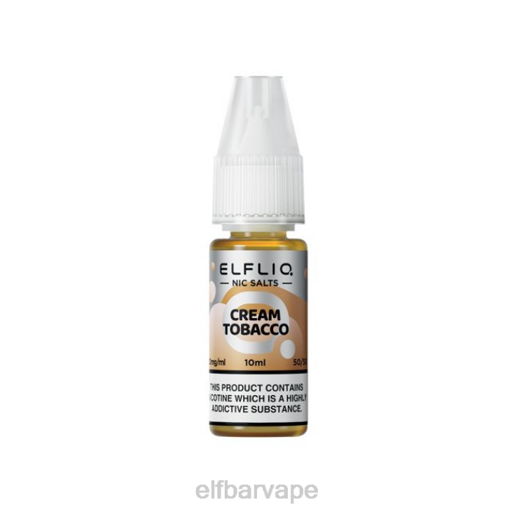 ELF BAR VAPE | 8TJRH211ELFBAR ELFLIQ Cream Tobacco Nic Salts -10ml-10 mg/ml Classic