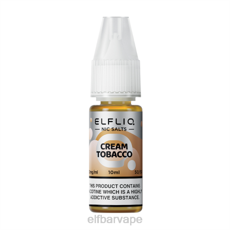 ELF BAR VAPE | 8TJRH211ELFBAR ELFLIQ Cream Tobacco Nic Salts -10ml-10 mg/ml Classic