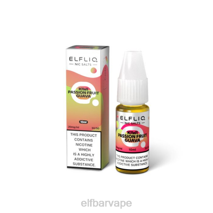 ELF BAR VAPE CAPE TOWN | 8TJRH210ELFBAR ELFLIQ Kiwi Passion Fruit Guava Nic Salts - 10ml-20 mg/ml Classic