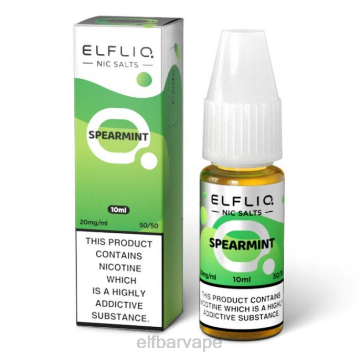 ELF BAR WHOLESALE SOUTH AFRICA | 8TJRH206ELFBAR ELFLIQ Spearmint Nic Salts - 10ml-5mg Classic - Click Image to Close