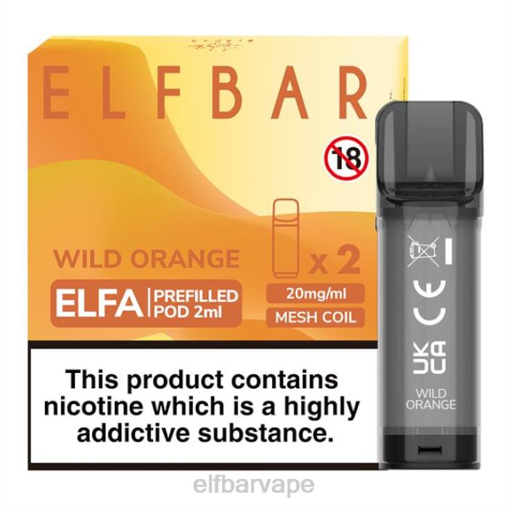 ELFBAR SOUTH AFRICA | 8TJRH133ELFBAR Elfa Pre-Filled Pod - 2ml - 20mg (2 Pack) Wild Orange