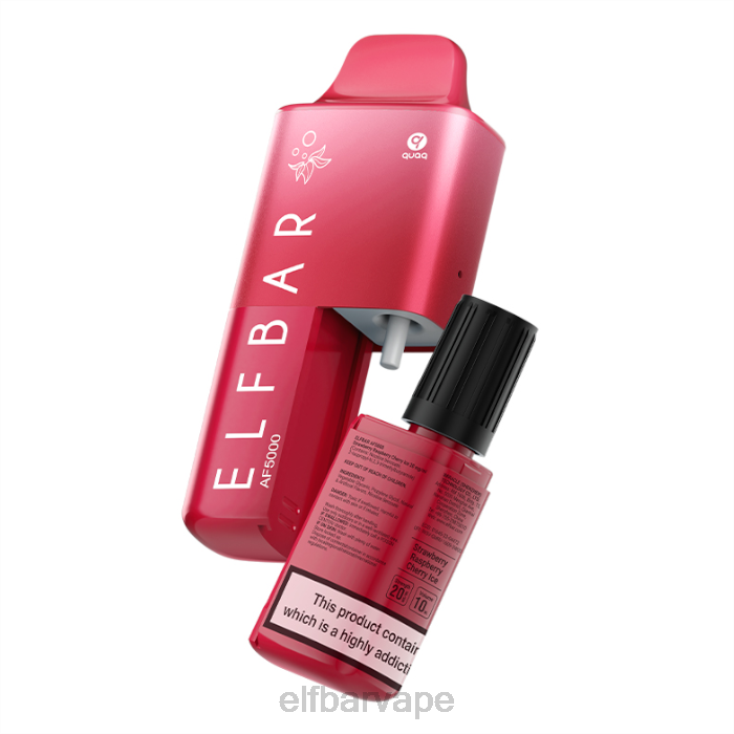 ELFBAR SOUTH AFRICA | 8TJRH63ELFBAR AF5000 Prefilled Kit - 20mg Strawberry Raspberry Cherry Ice