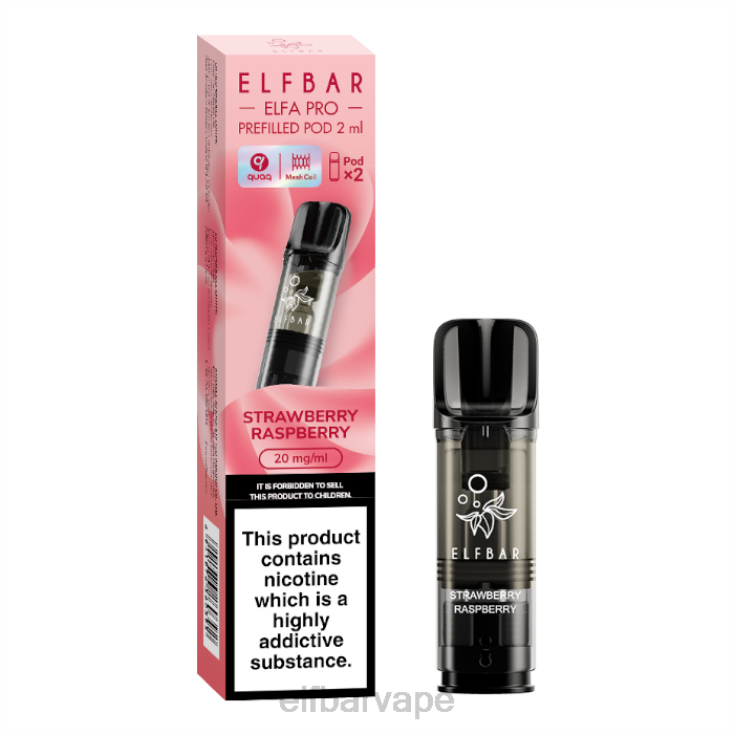 ELFBAR SOUTH AFRICA | 8TJRH83ELFBAR ELFA PRO Prefilled Pods - 20mg - 2PK Strawberry Raspberry