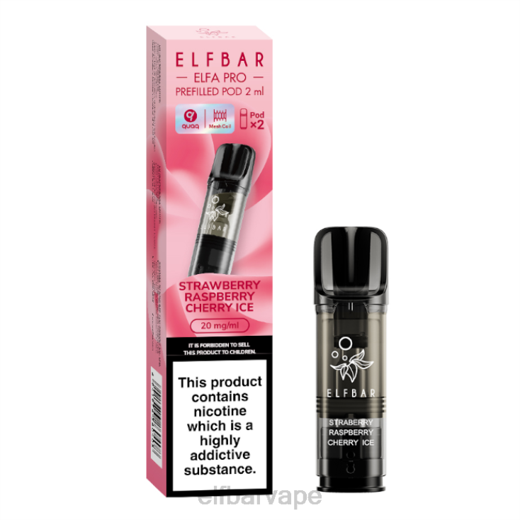 ELF BAR PRICE SOUTH AFRICA | 8TJRH92ELFBAR ELFA PRO Prefilled Pods - 20mg - 2PK Strawberry Raspberry Cherry Ice