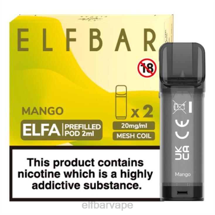 ELF BAR SOUTH AFRICA | 8TJRH118ELFBAR Elfa Pre-Filled Pod - 2ml - 20mg (2 Pack) Mango