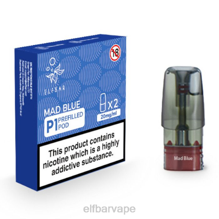 ELF BAR VAPE CAPE TOWN | 8TJRH160ELFBAR Mate 500 P1 Pre-Filled Pods - 20mg (2 Pack) Mad Blue Classic