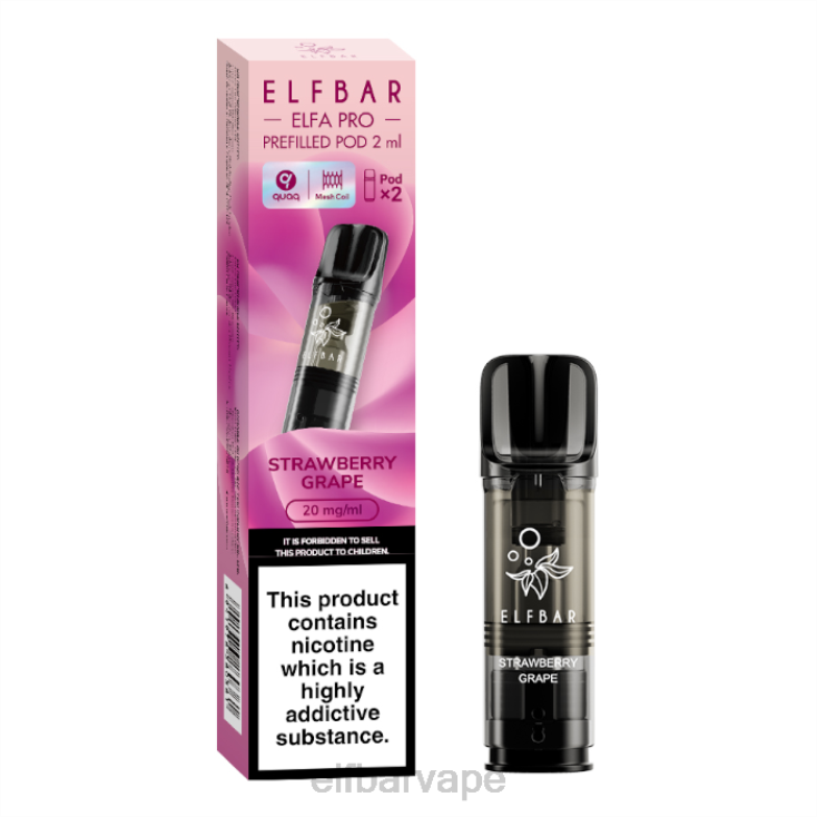 ELF BAR VAPE SOUTH AFRICA | 8TJRH94ELFBAR ELFA PRO Prefilled Pods - 20mg - 2PK Strawberry Grape