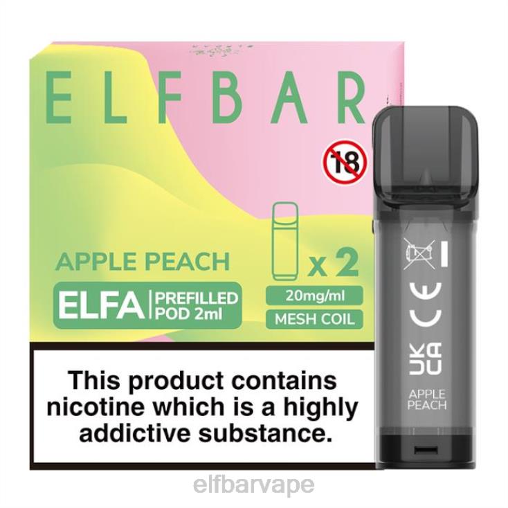 ELF BAR WHOLESALE SOUTH AFRICA | 8TJRH116ELFBAR Elfa Pre-Filled Pod - 2ml - 20mg (2 Pack) Apple Peach