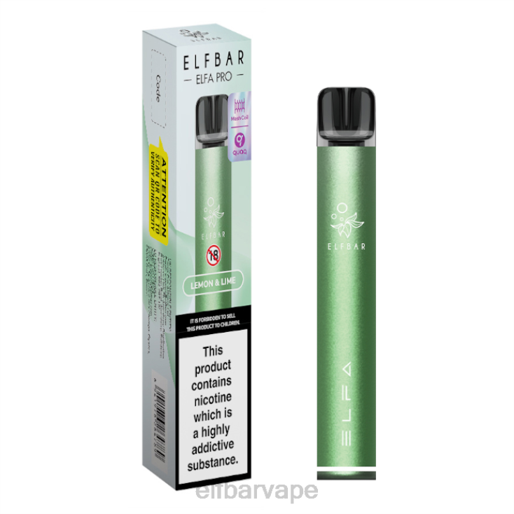 ELF BAR WHOLESALE SOUTH AFRICA | 8TJRH76ELFBAR ELFA PRO Pod Kit - Rechargeable Twilight Green + Lemon & Lime Prefilled Pod